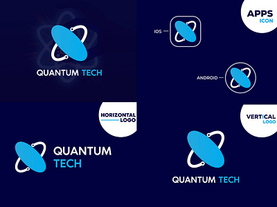 Quantum Tech branding design graphic design icon iconic logo identity logo logo design quantum quantum tech tech tech logo vector