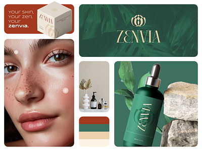 𝗭𝗘𝗡𝗩𝗜𝗔- Skincare Branding | Orbix Studio animation beauty body care branding care cosmetics cosmetology face care icon logo logomaker natural natural life online shop orbix studio personal care self care skin care ui women