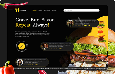 Cravings Landing Page app branding design typography ui ux