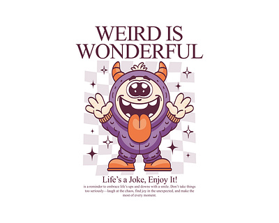 Weird Is Wonderful apparel art cartoon character design characterdesign characters cute art cute illustration design illustration monster monster character monster vintage retro retro cartoon t shirt weird weird cartoon weird is wonderful weird monster