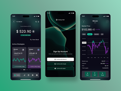 Trading App Concept cryptocurrency trade trading app ui