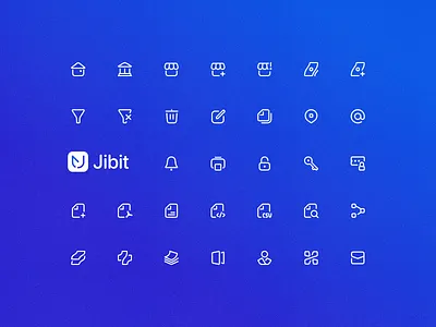 Jibit Icon Set brand brandicons figma icon icondesign iconfamily iconography iconpack icons iconset jibit minimal