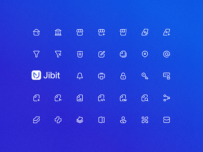 Jibit Icon Set brand brandicons figma icon icondesign iconfamily iconography iconpack icons iconset jibit minimal