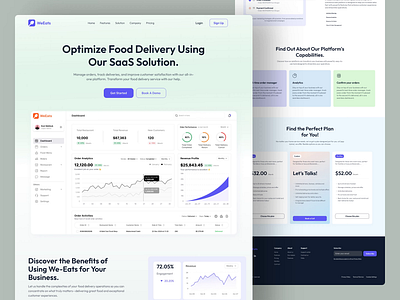 SaaS Ecommerce Landing Page businessgrowth digitalproduct ecommercesolutions fixoriastudio fooddelivery landingpage minimaldesign modernui productdesign saasdesign saasproduct salesboost softwareasaservice startupdesign ui uiux userexperience userinterface uxstrategy