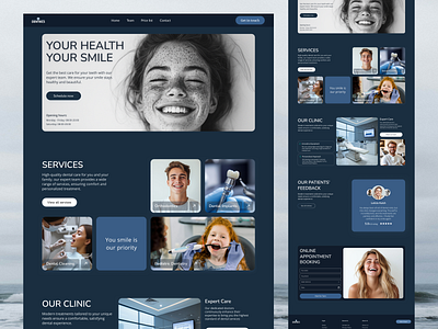 Dental Landing Page Concept clean design dental healthcare landing page ui ux web design