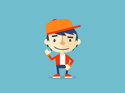 Flat character design animation character design flat character human vector
