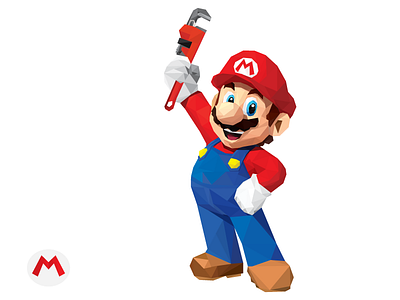 Mario geometric mario nintendo super mario triangle vector
