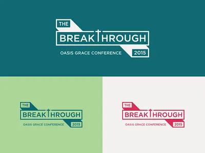 The Breakthrough Conference brand conference event faith geometric identity mark wordmark