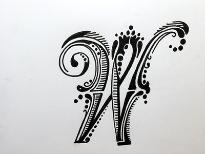 "W" ::: Hand-Lettered Typography custom typography hand drawn typography hand lettered hand lettering handletter handwritten illustrated type lettering paper graffiti type typography