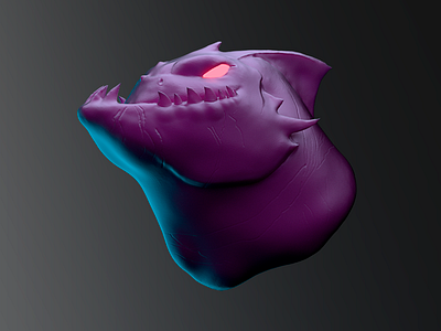 Creature 3d character color design sculpt