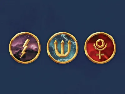 Sons of Kronos branding greek mythology hades icons poseidon zeus