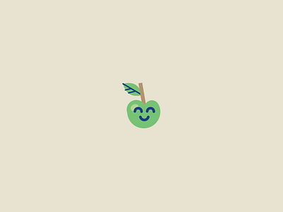 He's Just a Little Guy apple cute education flat infographic leaf little simple