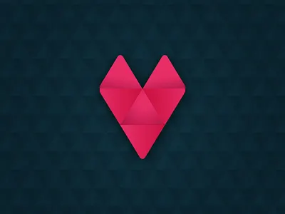 Stampaholics Origami Icon fabric geometry heart icon logo love origami pattern triangle