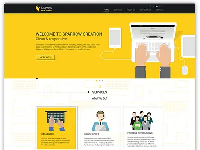 Clean & Responsive clean design minimal responsive web webpage website