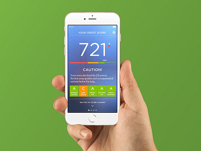 Credit.com iOS App app credit score ios iphone time ui ux