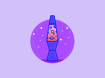 Lamp Universe icon illustration lava lamp sticker universe