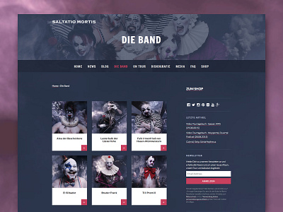 Detail page cards dark design music page ui webdesign