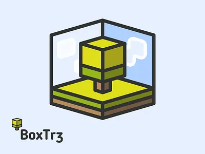 Box Tr3 box branding icon logo pixel square tree