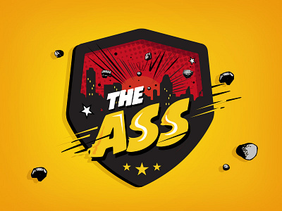 The ASS Badge comic illustrations logo