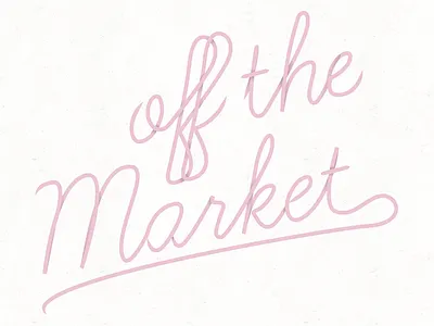off the Market branding custom type identity lettering logo logotype rose simple vector wedding