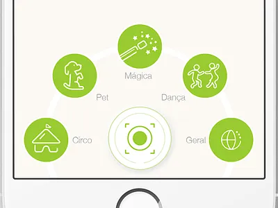 Telent Show Rec Menu app circus dance icon magic menu pet recording talent talent show ui video