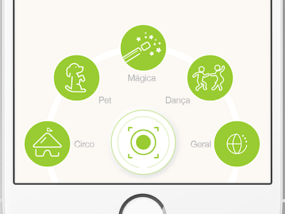Telent Show Rec Menu app circus dance icon magic menu pet recording talent talent show ui video