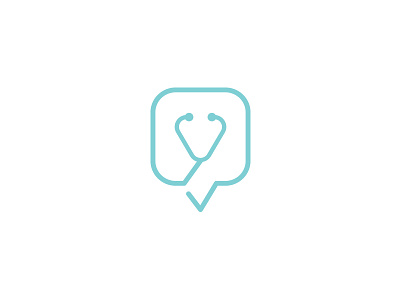 Stethoscope + Dialog Box ali dialog box doctor effendy health logo medical platform speech bubble stethoscope