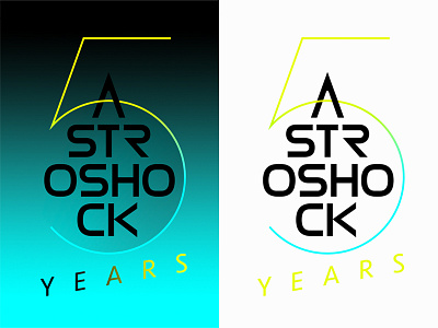 5 years anniversary - Astroshock developers - poster poster typography