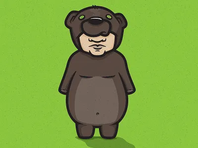 Teddy Boy bear brown buttons costume fun green illustration kid teddy toy vector