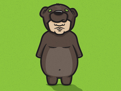 Teddy Boy bear brown buttons costume fun green illustration kid teddy toy vector