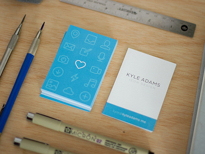 New Cards! business cards icons info layout print share