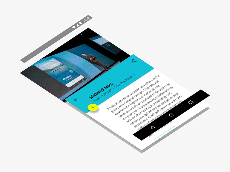 Google I/O App Layer Visualization design material