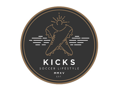 Kicks Logo branding design illustration logo soccer