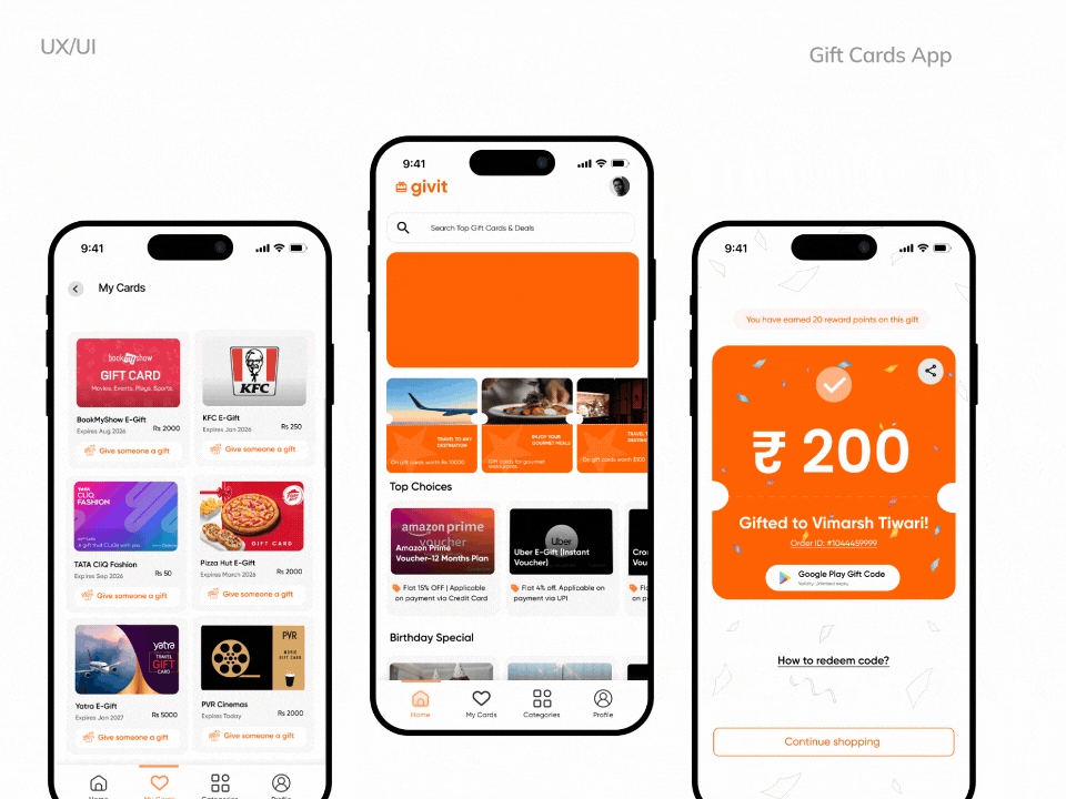 Marketplace App for Free Gift Cards by Zealous System on Dribbble