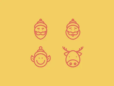 Christmas Icon Set christmas icon pixel santa claus winter