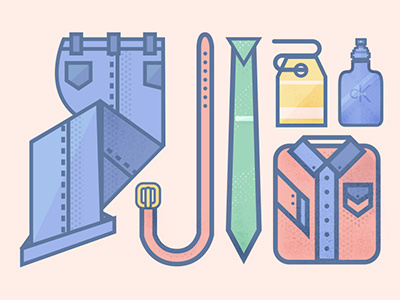 Trinkets & Interests accessories apparel clothes design graphic design icon iconography illustration mens fashion vectors