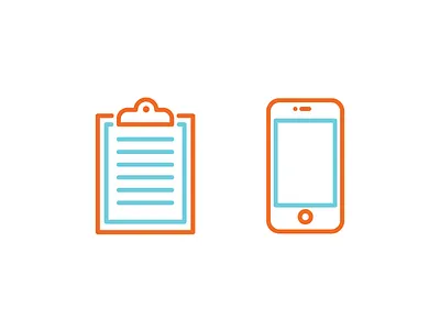 Yodel Icons cell phone clipboard data form icon information telephone