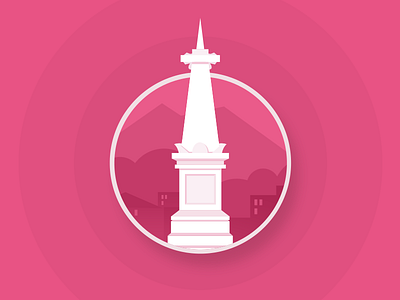 Jogja Dribbble Shot Day dribbble illustration jogja meetup tugu yogyakarta