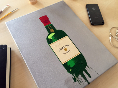 Essentials - Jameson Bottle essentials jameson painting series spraypaint whiskey