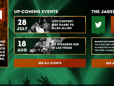 UI berlin date event events green jager jägermeister map product social teaser twitter