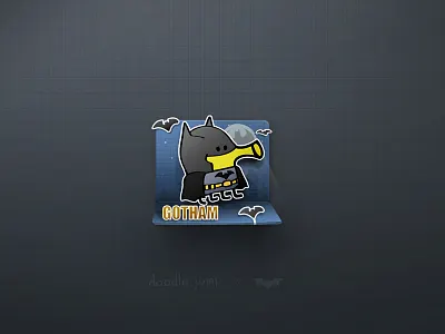 Doodle Jump x Batman icon texture ui