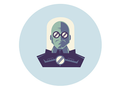 Mr.Freeze Illustration blue dark flat icon illustration mr.freeze