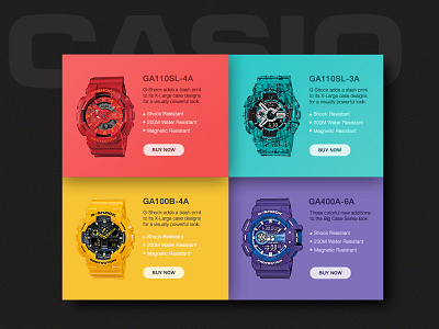 G - Shock widget casio colors gshock slider watch widget