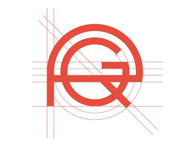 Logo RG flat geometric logo