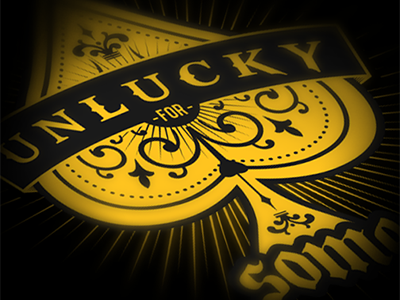 Unlucky for some ace cards ornate pattern unlucky