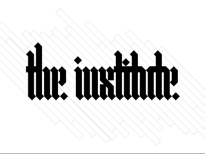 the institute 45 degrees blackletter logo modular
