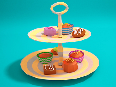 etagere c4d colors lowpoly