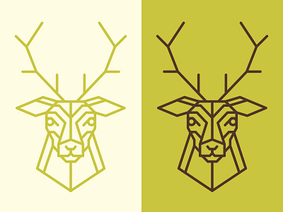 Elk animal buck deer elk illustration line portrait