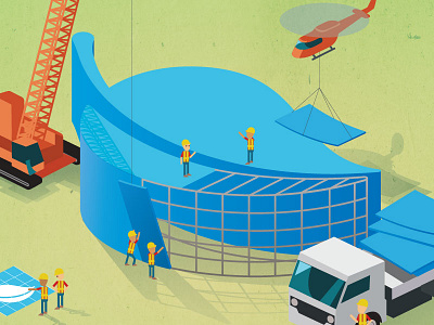 Building a Brand brand build building construction flat isometric