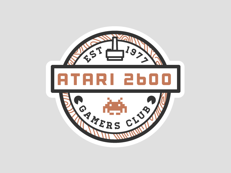 Gamers Club 3 2600 atari badge pacman vintage